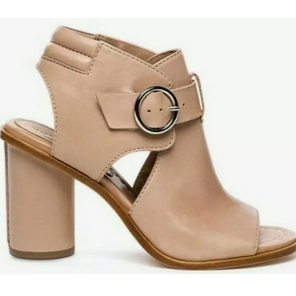 New Bernardo x Anthropologie Hazel 8.5 Tan Leather Sandals Shooties | Booties